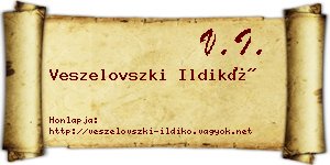 Veszelovszki Ildikó névjegykártya