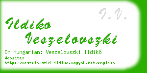 ildiko veszelovszki business card